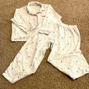 Lightly worn Charter Club 2-piece cozy “flannel-type” pajama set, size XL.